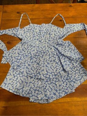 SHEIN Light Blue Floral Summer Dress
